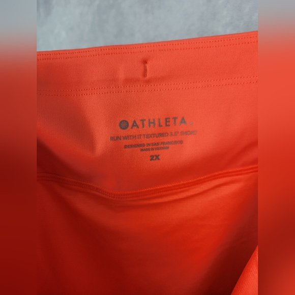 Athleta Run With it‎ shorts Space Dye Orange Haze color Size 2X - Picture 6 of 11